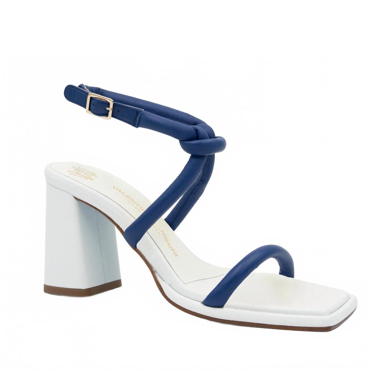 New Valentina Rangoni Women's Lino Strap Sandals In Royal Blue & White